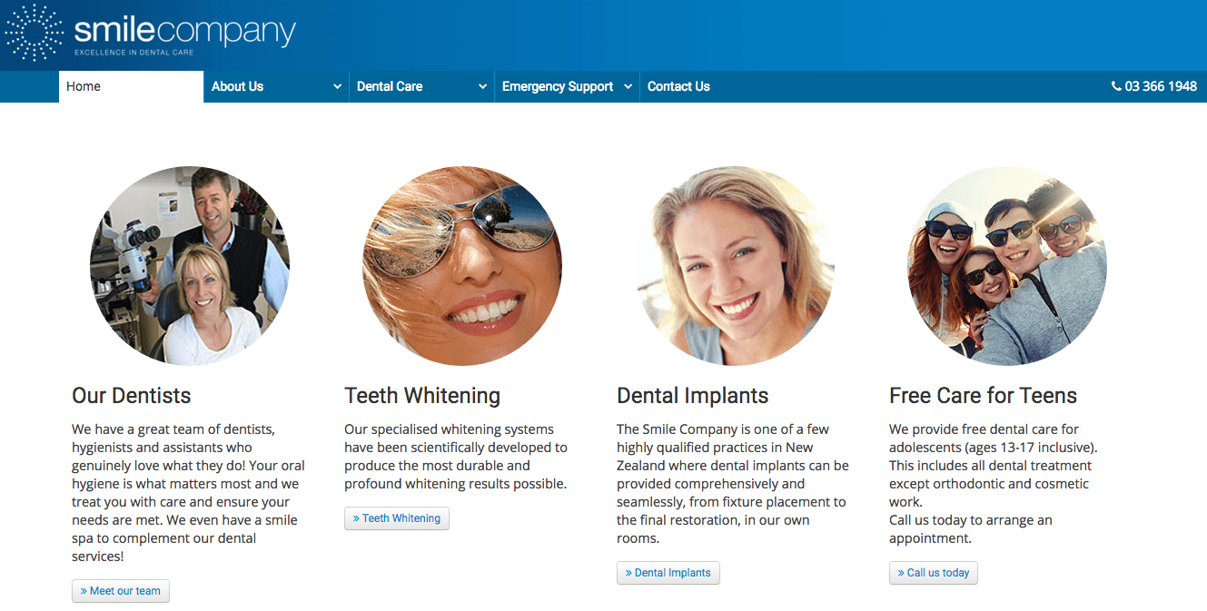 The Smile Company Dental Care's Homepage