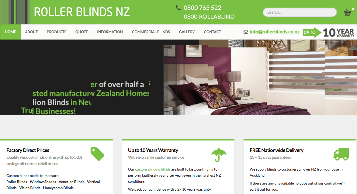 Roller Blinds NZ's Homepage