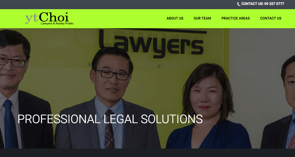 ytChoi Lawyers & Notary Public's Homepage