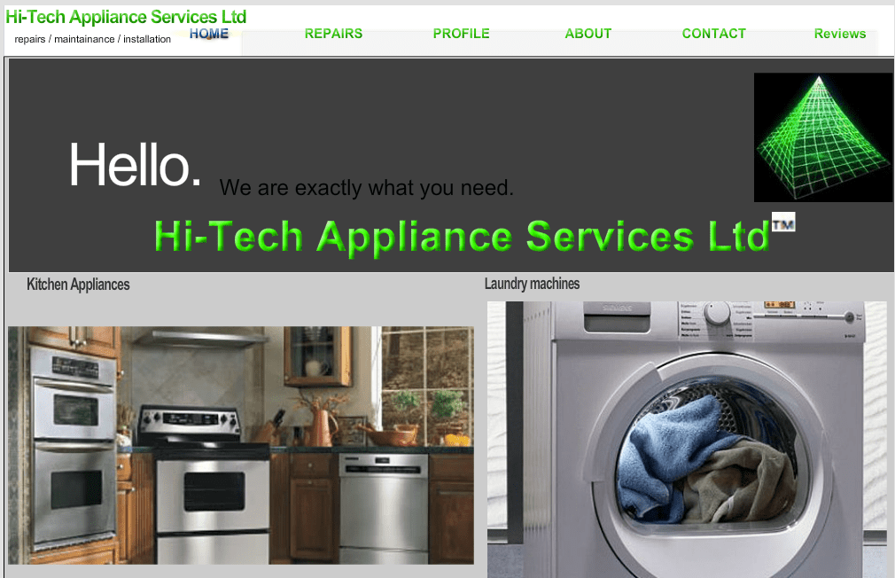 Hi-Tech Appliance Services Ltd.'s Homepage
