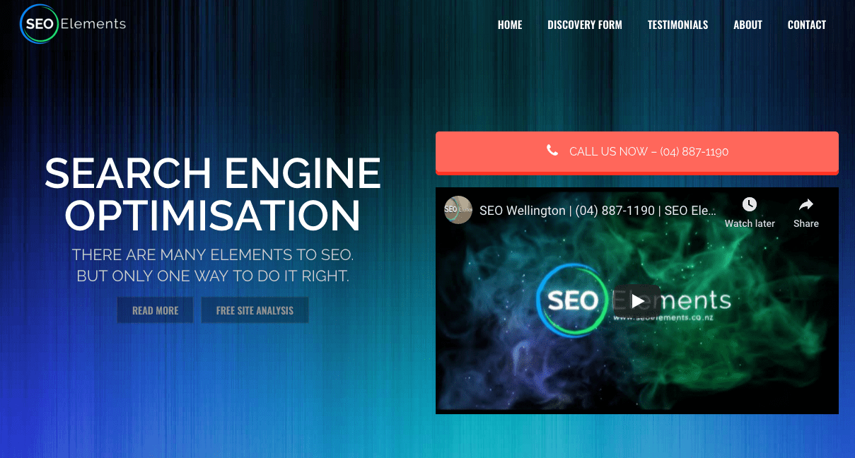 SEO Elements' Homepage