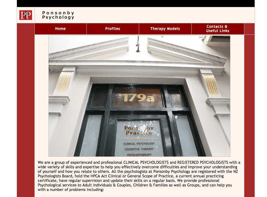 Ponsonby Psychology's Homepage