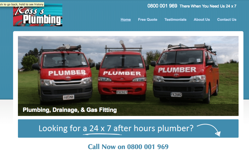 Ross’s Plumbing's Homepage