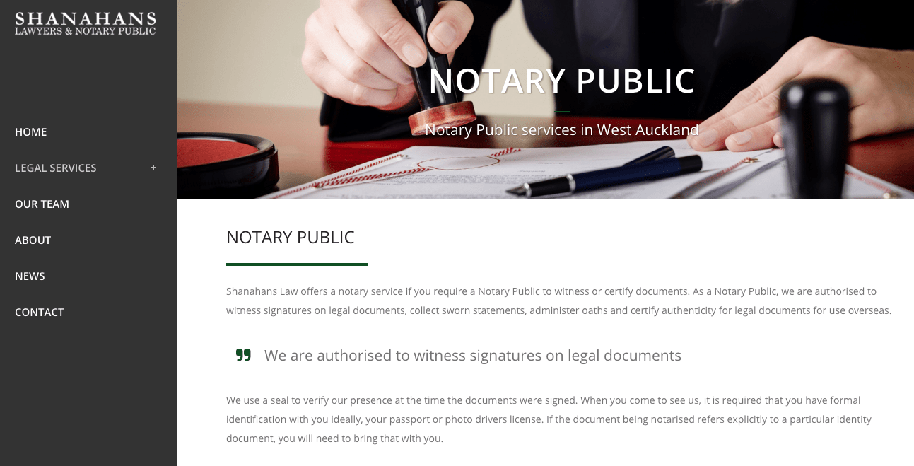 Shanahans Lawyers & Notary Public's Homepage