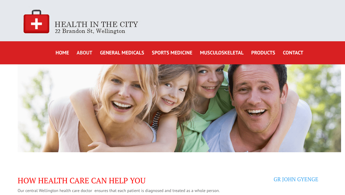 Dr John Gyenge - Health in the City's Homepage