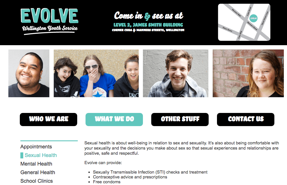 Evolve Wellington Youth Service's Homepage
