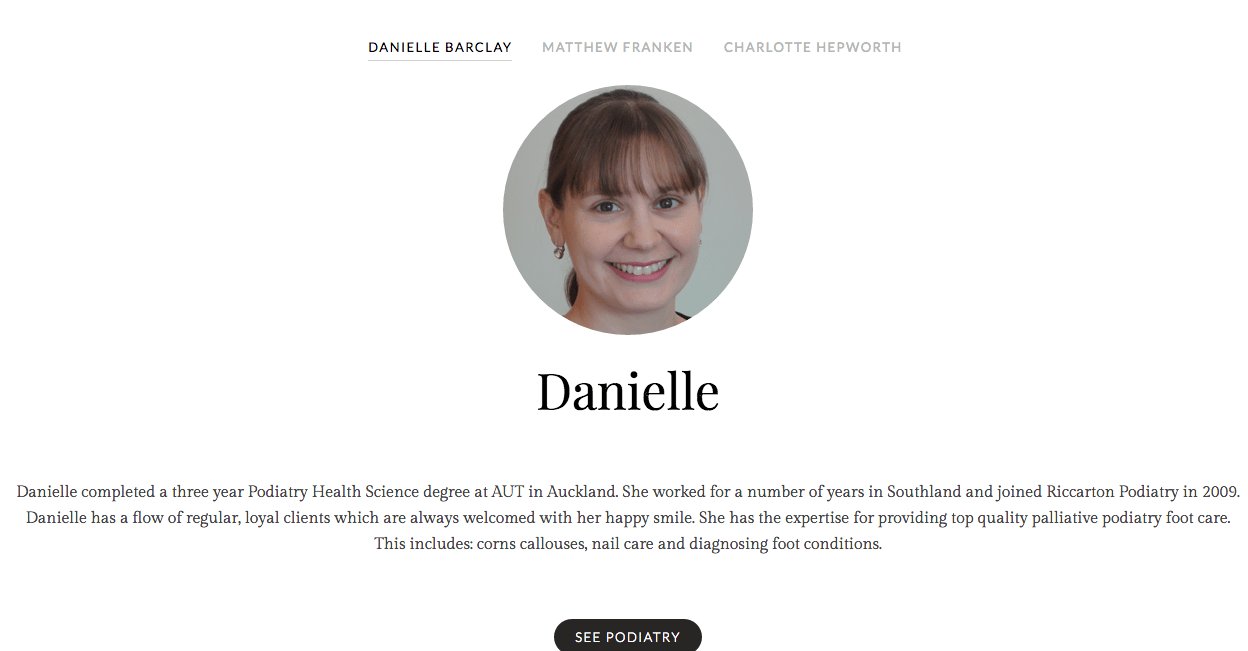 Danielle Barclay - Riccarton Podiatry's Homepage