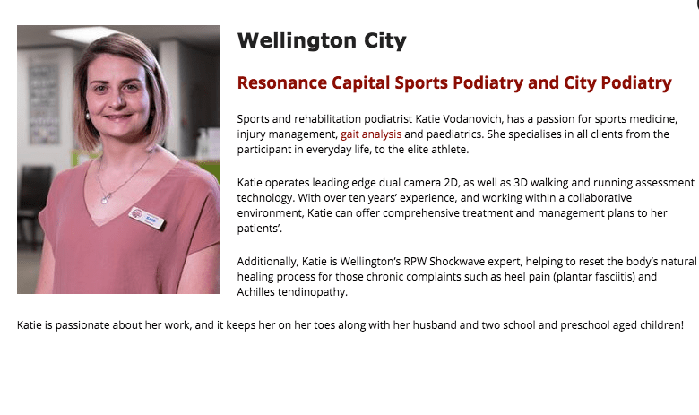Katie Vodanovich - Resonance City Podiatry's Homepage