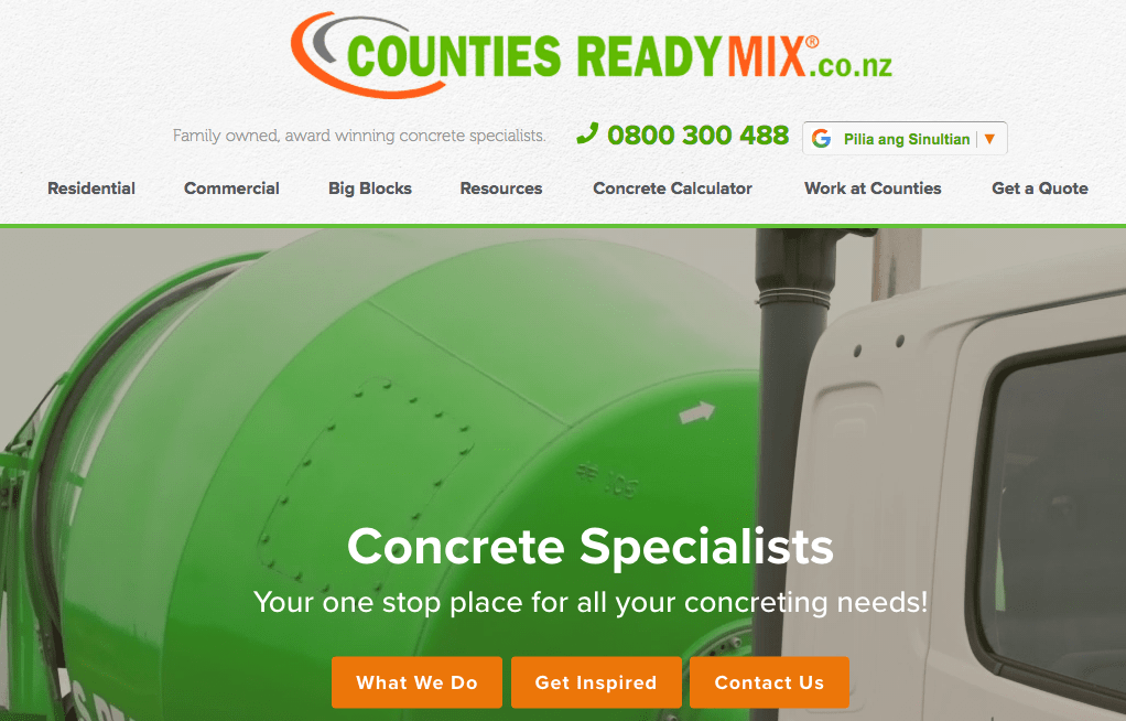 Counties ReadyMix's Homepage