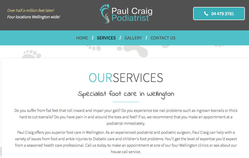 Paul Craig - Paul Craig Podiatrist's Homepage