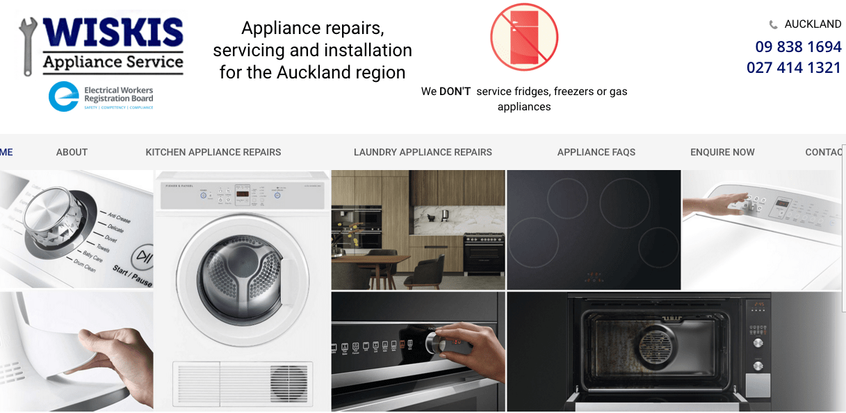WISKIS Appliance Service's Homepage