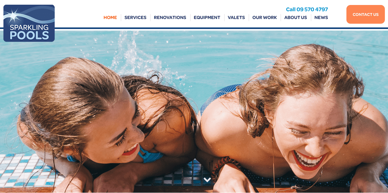 Sparkling Pools' Homepage