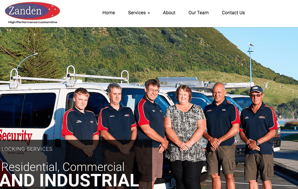 Zanden Locksmiths & Security's Homepage
