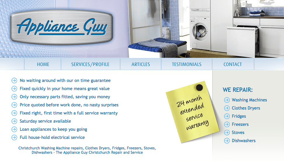 Appliance Guy Ltd.'s Homepage