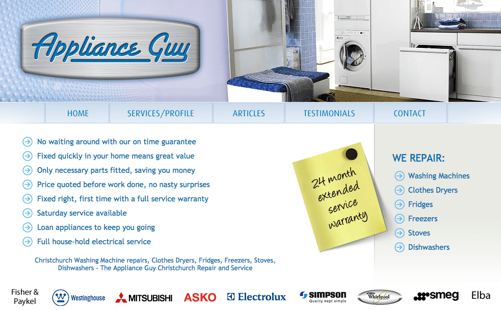 Appliance Guy Ltd's Homepage