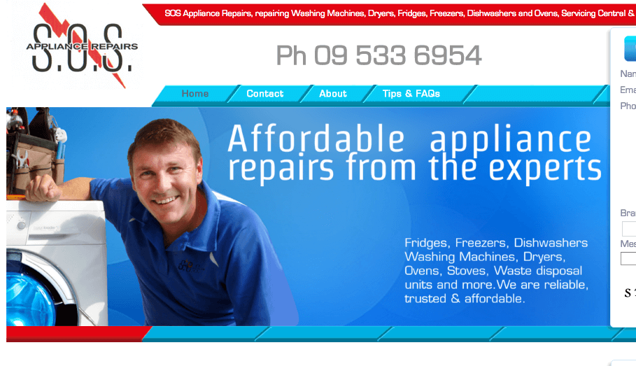 S.O.S. Appliance Repairs' Homepage