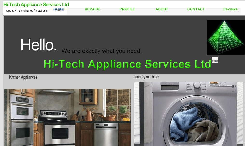 Hi-Tech Appliance Services Ltd.'s Homepage