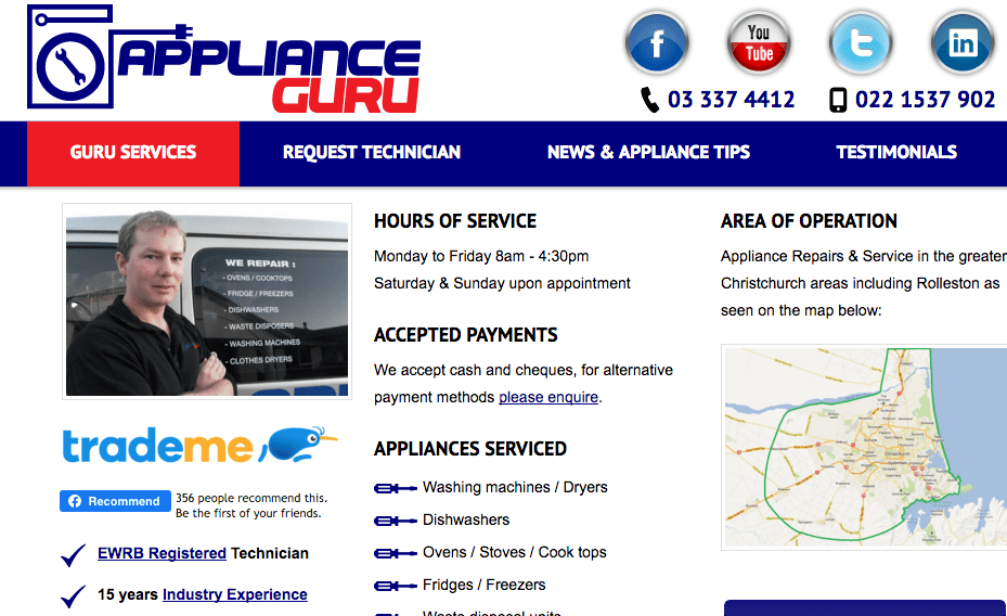 Appliance Guru Ltd's Homepage