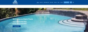 Oasis Pools' homepage