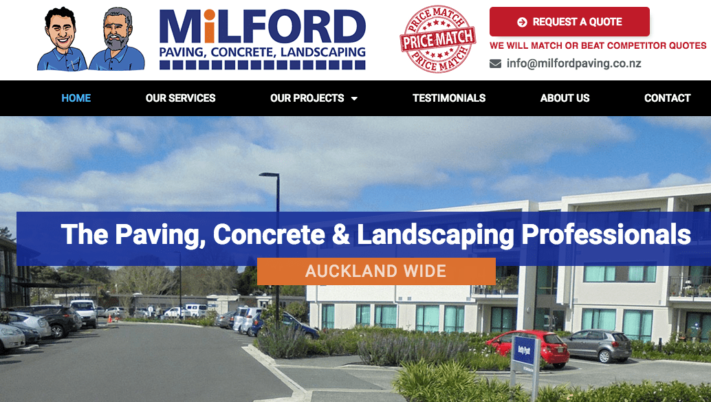 Milford Paving, Concrete, Landscaping's Homepage