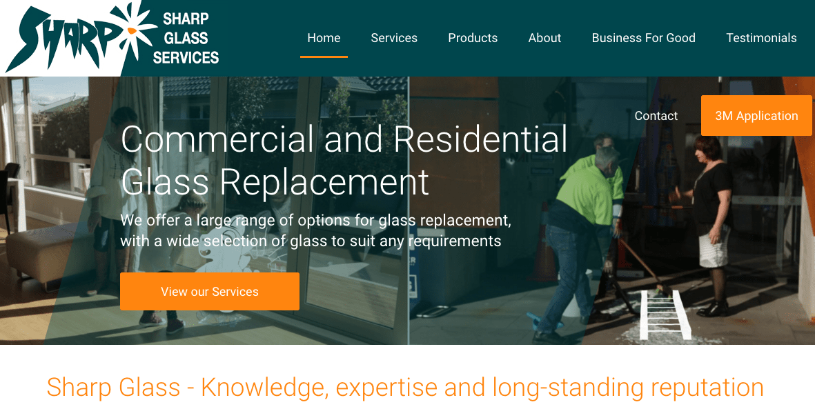 Sharp Glass Services' Homepage