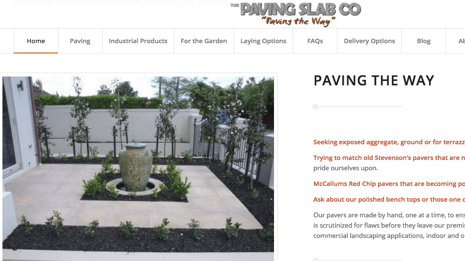 Paving Slab Co's Homepage