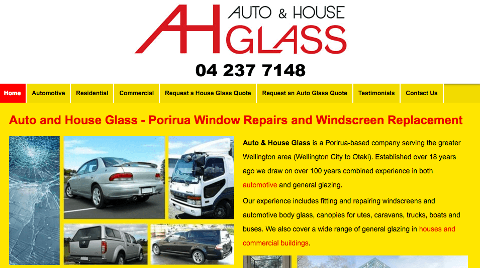 Auto & House Glass' Homepage