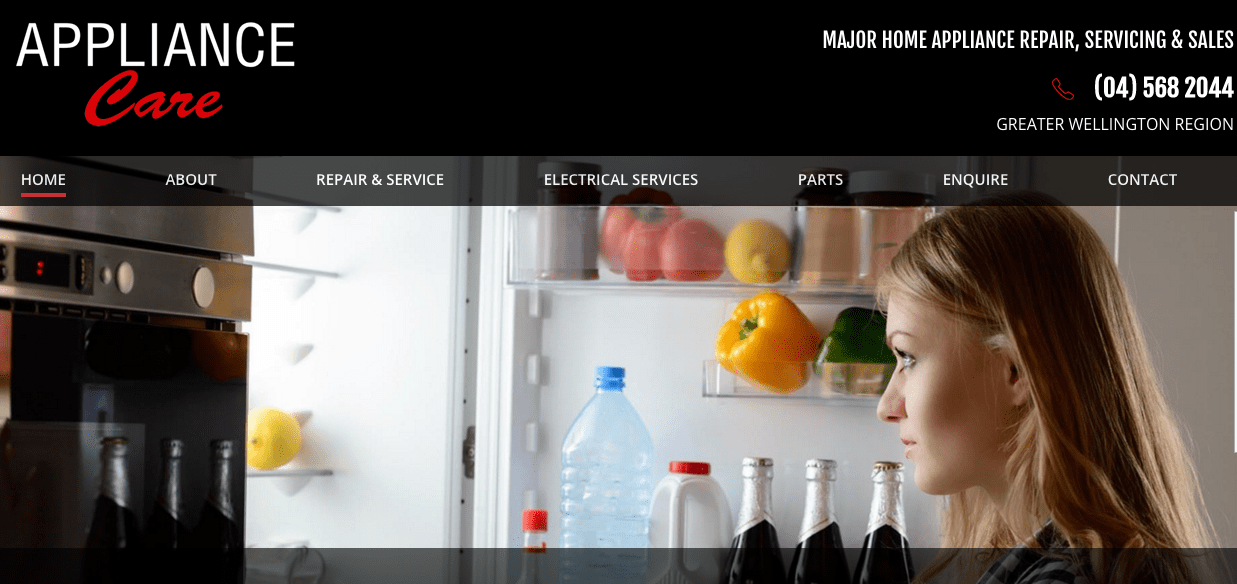 Appliance Care's Homepage