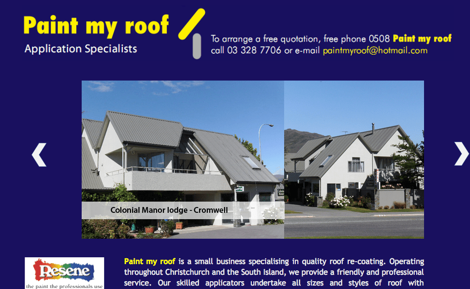Paint My Roof's Homepage