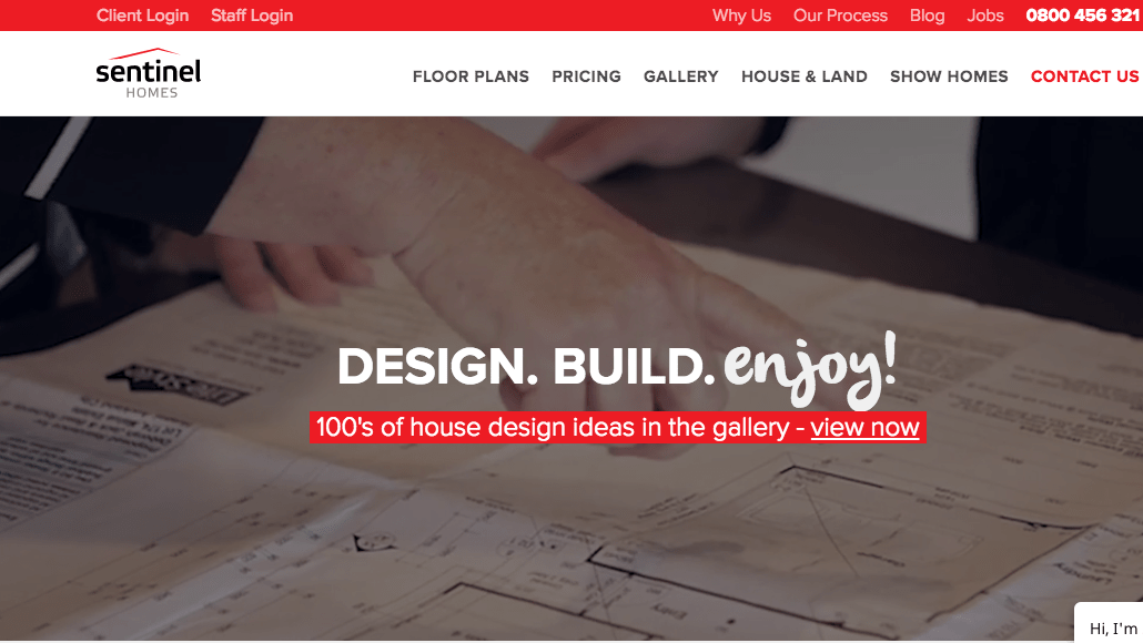 Sentinel Homes' Homepage