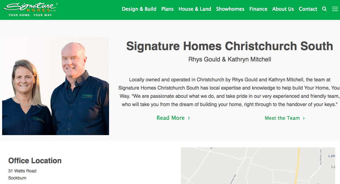 Signature Homes' Homepage