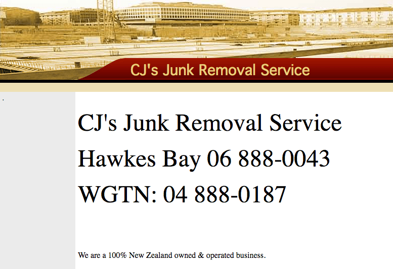 CJ's Junk Removal Service's Homepage