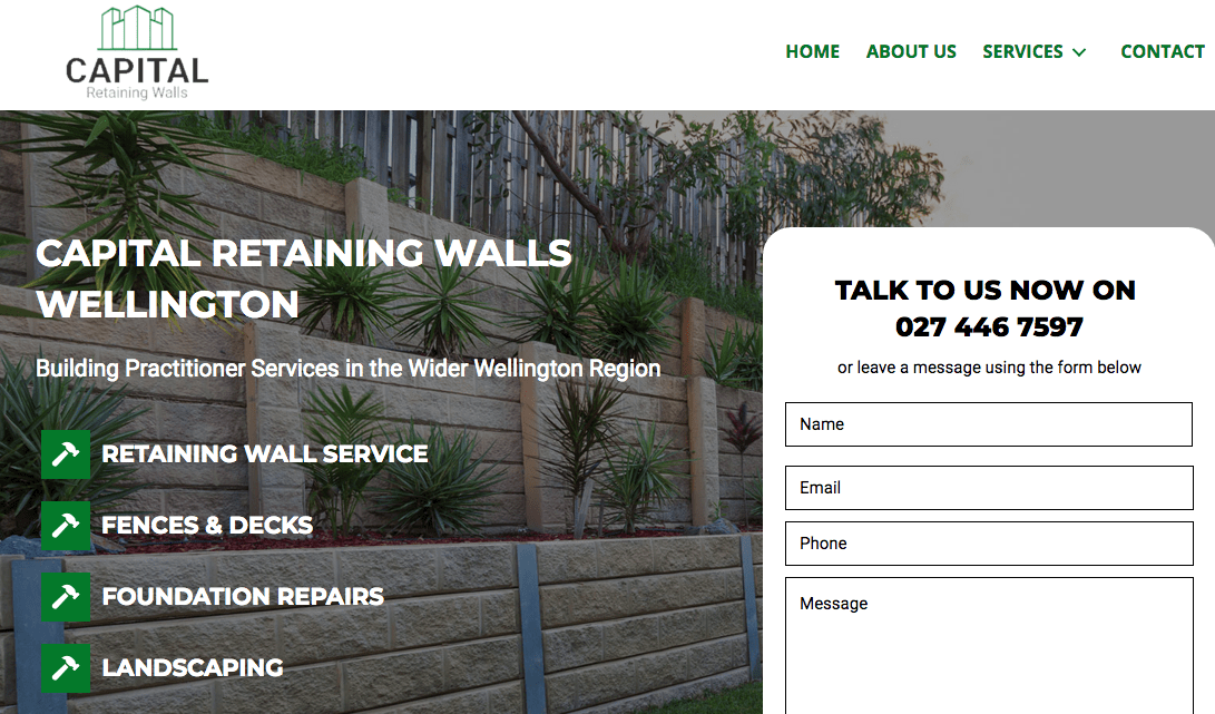 Capital Retaining Walls' Homepage