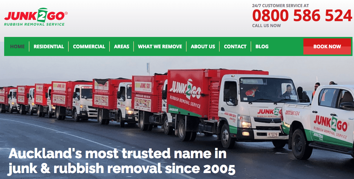Junk2Go Rubbish Removal Service's Homepage