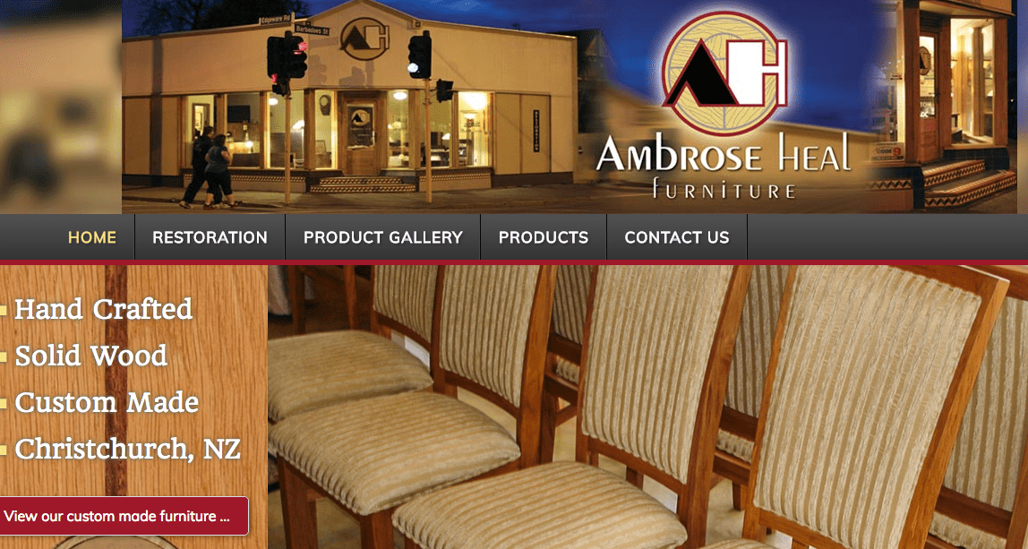 Ambrose Heal Furniture's Homepage