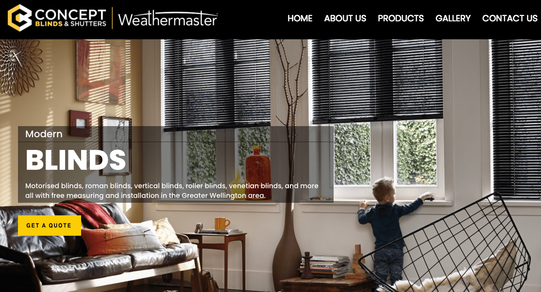 Concept Blinds & Shutters' Homepage