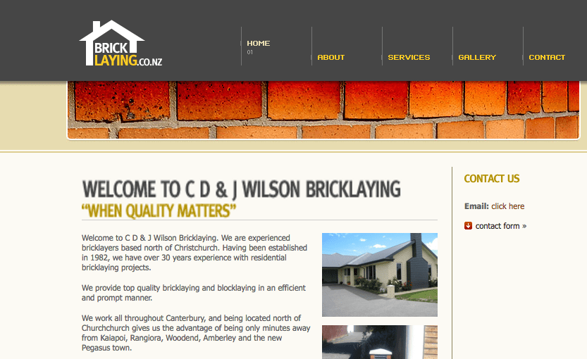 C D & J Wilson Bricklaying's Homepage