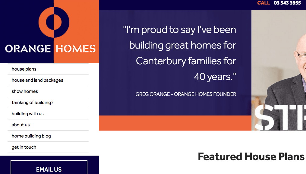Orange Homes' Homepage