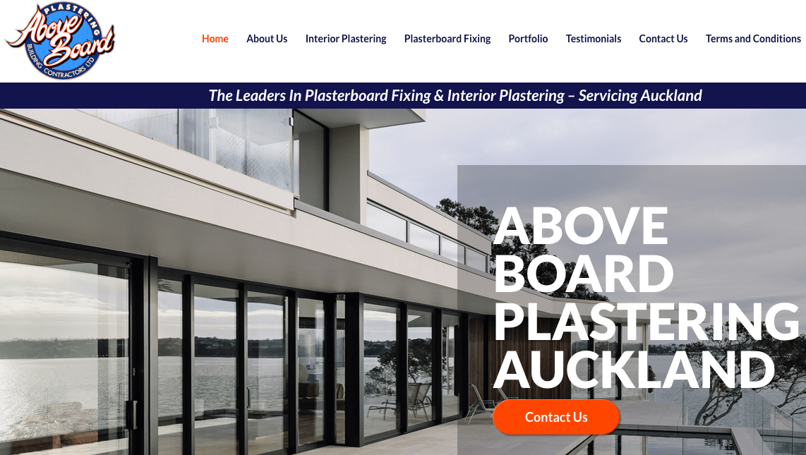 Above Board Plastering Building Contractors Ltd's Homepage