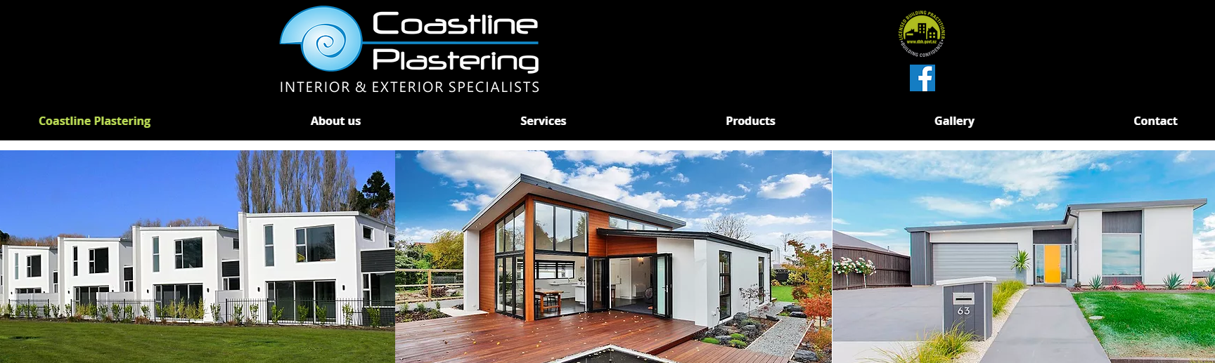 Coastline Plastering Homepage