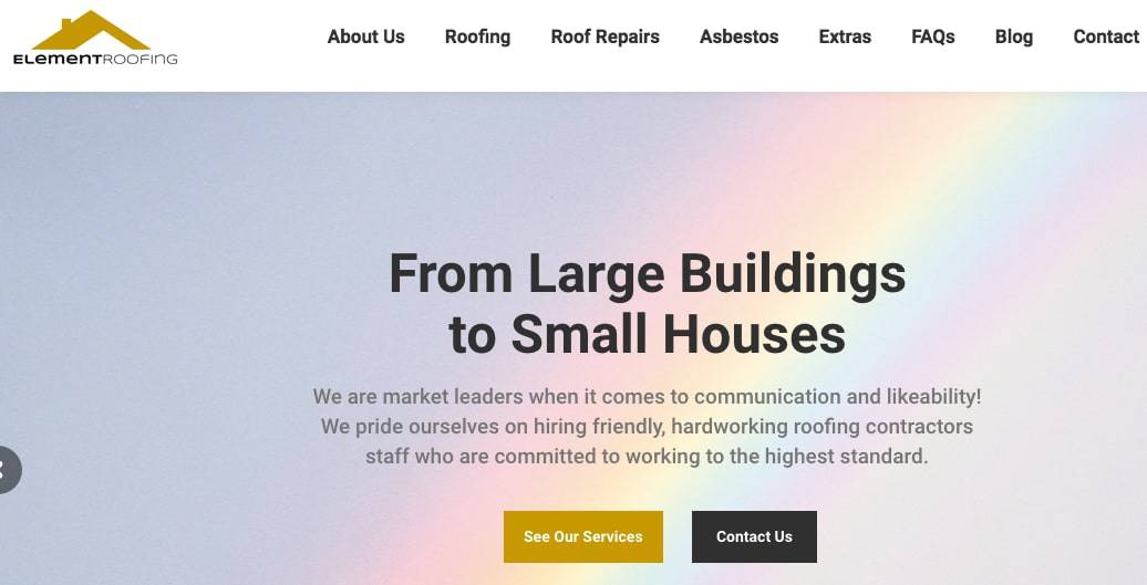 Element Roofing's Homepage