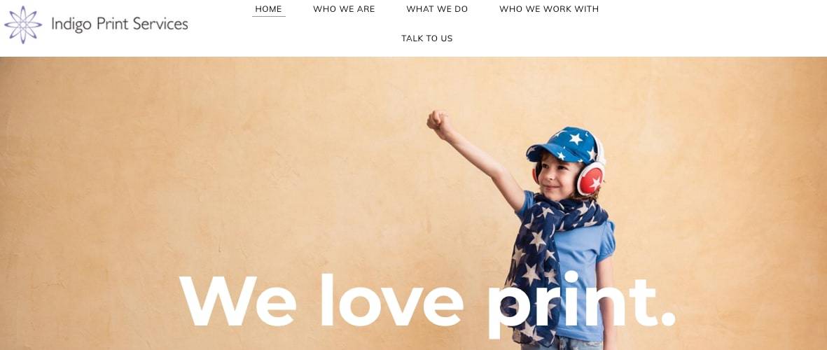 Indigo Print Services' Homepage