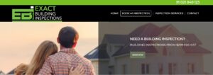 Exact Building Inspections' homepage