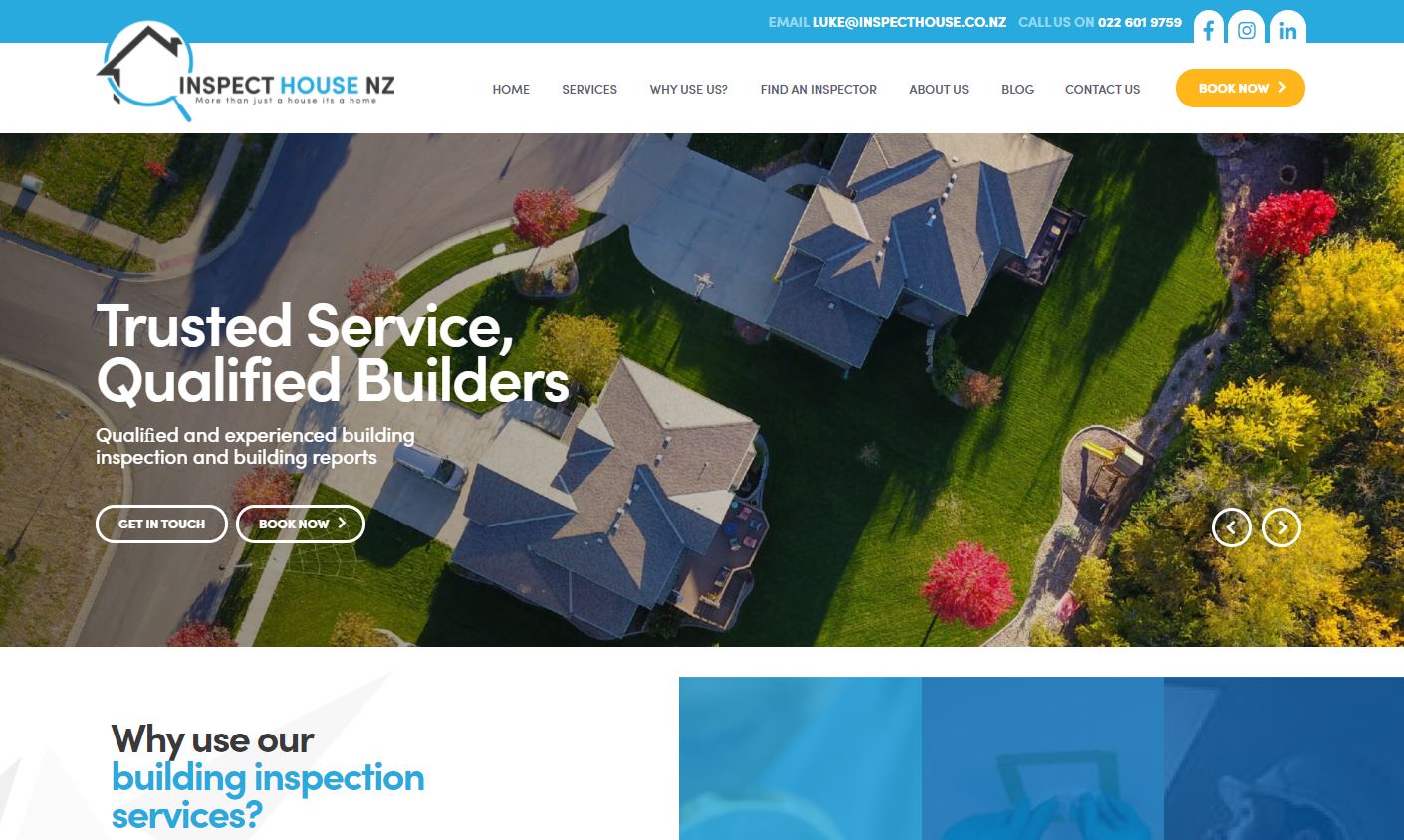 Inspect House NZ's Homepage