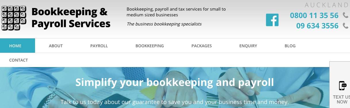 Bookkeeping & Payroll Services Ltd's Homepage