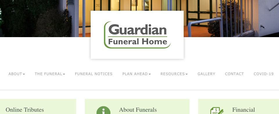 Guardian Funeral Home's Homepage