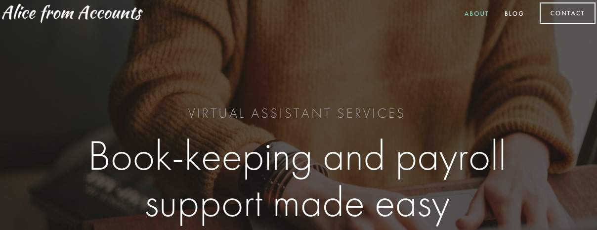 Alice from Accounts' Homepage