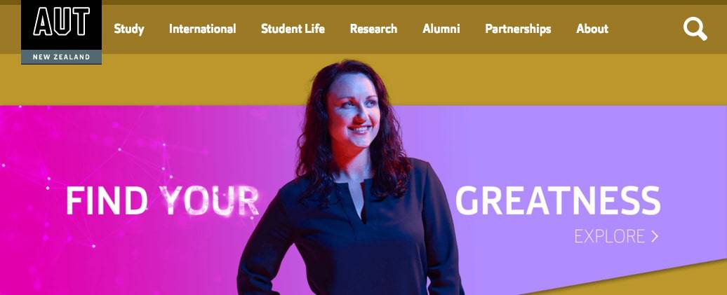 AUT University's Homepage