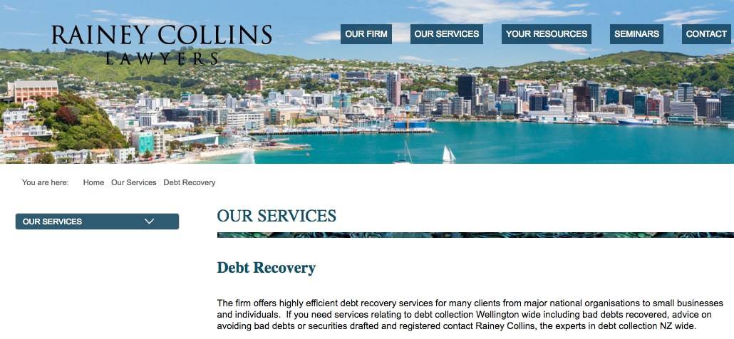 Rainey Collins Lawyers' Homepage