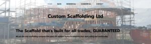 Custom Scaffolding Ltd's homepage